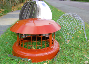 Examples of chimney cowls and bird guards